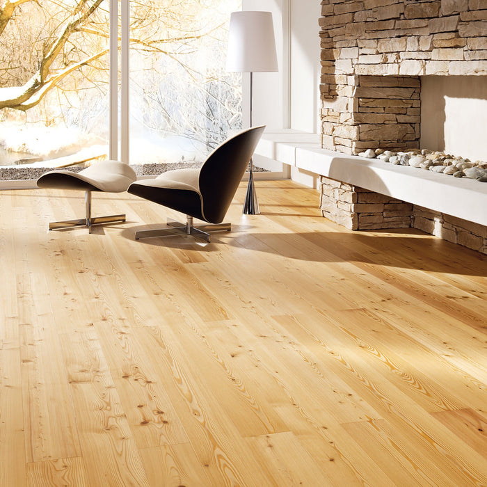 Inventory sale - 27.95m² wooden floor larch MEZZO, sanded &amp; oiled ready for use