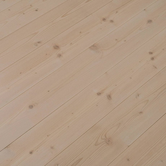 Wood flooring Oregon Pine PREMIO, oiled white, ready to live in