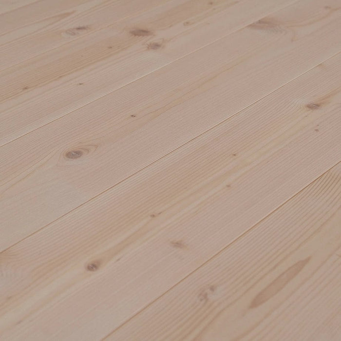 Wood flooring Oregon Pine PREMIO, oiled white, ready to live in