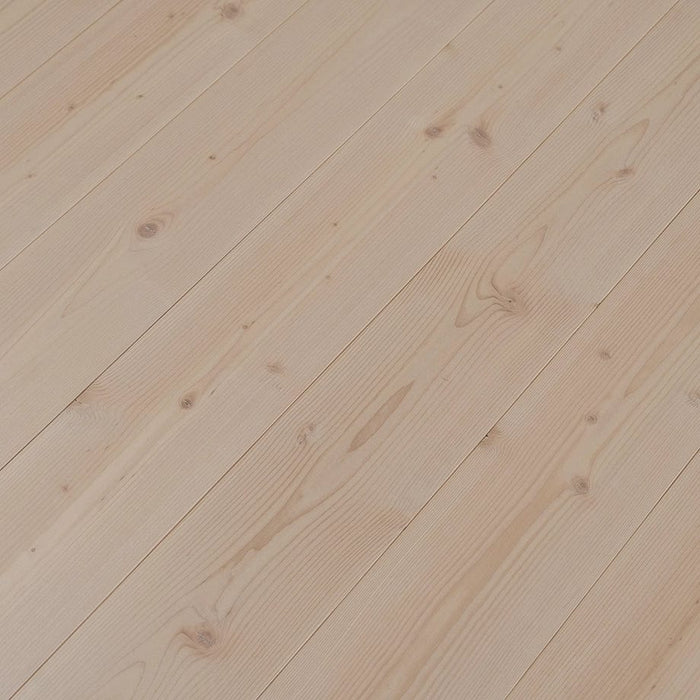 Wood flooring Oregon Pine PREMIO, oiled white, ready to live in