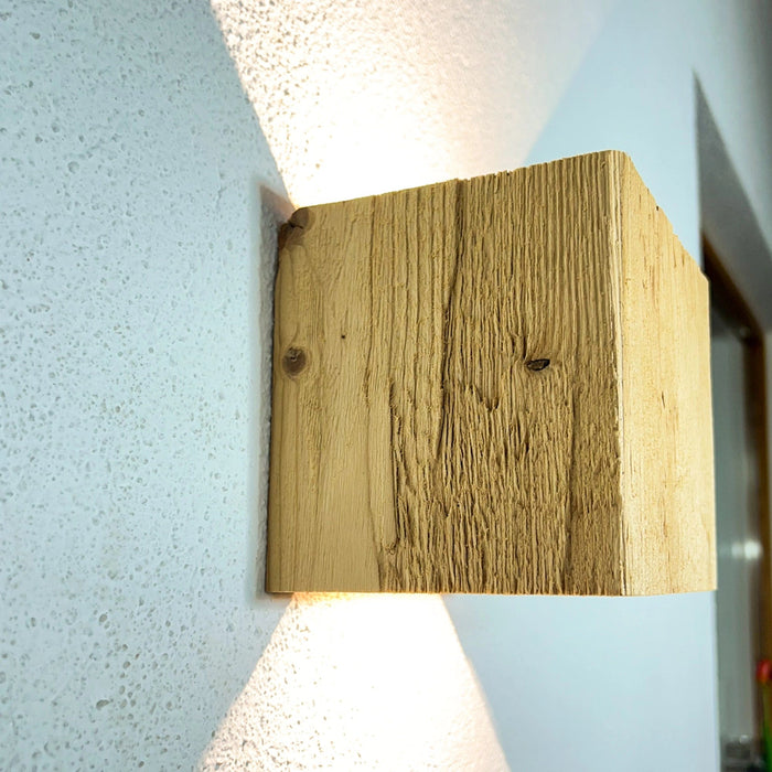 Wooden wall light "WALDLICHT" spruce, steamed &amp; chopped 