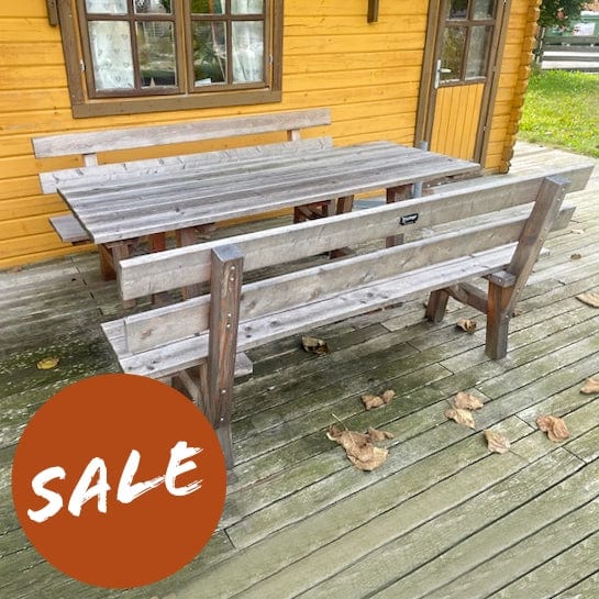 Trumer HOLZFREUDE Larch table and bench set 