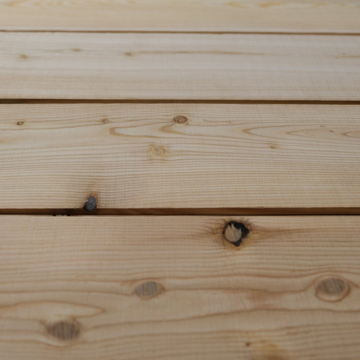 Holz Fassade / Wohnwand Lärche Bandsägeschnitt