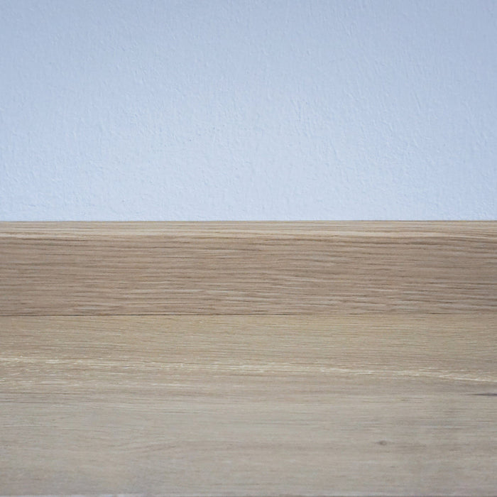 Wooden skirting boards oak veneered, white oiled