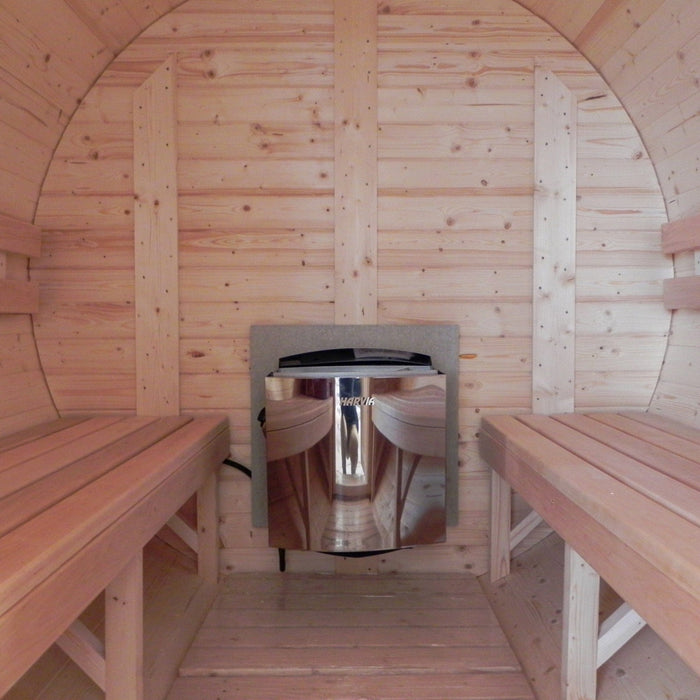 Kit in legno di abete  per la tua sauna a forma di botte