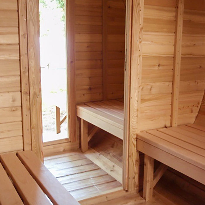 Kit in legno di abete  per la tua sauna a forma di botte