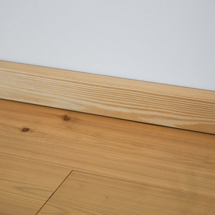 Solid larch wood skirting boards, natural oiled